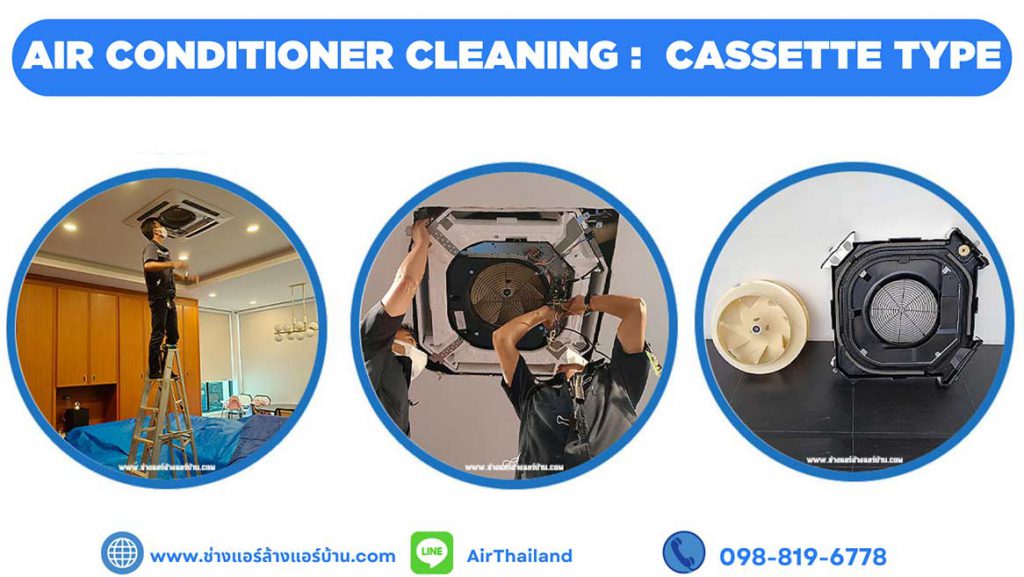Cassette Type Built-in Air Conditioner Cleaning Service Bangkok Premium Air conditioning Cleaning by Air con Bangkok Teams