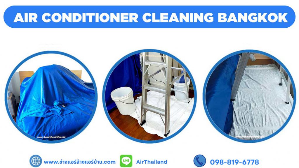 Premium Air conditioner Service Bangkok cover protect in your thing before start cleaning or working at your place